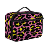 Pink And Yellow Leopard Print Portable Lunch Bag
