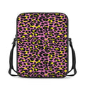 Pink And Yellow Leopard Print Rectangular Crossbody Bag