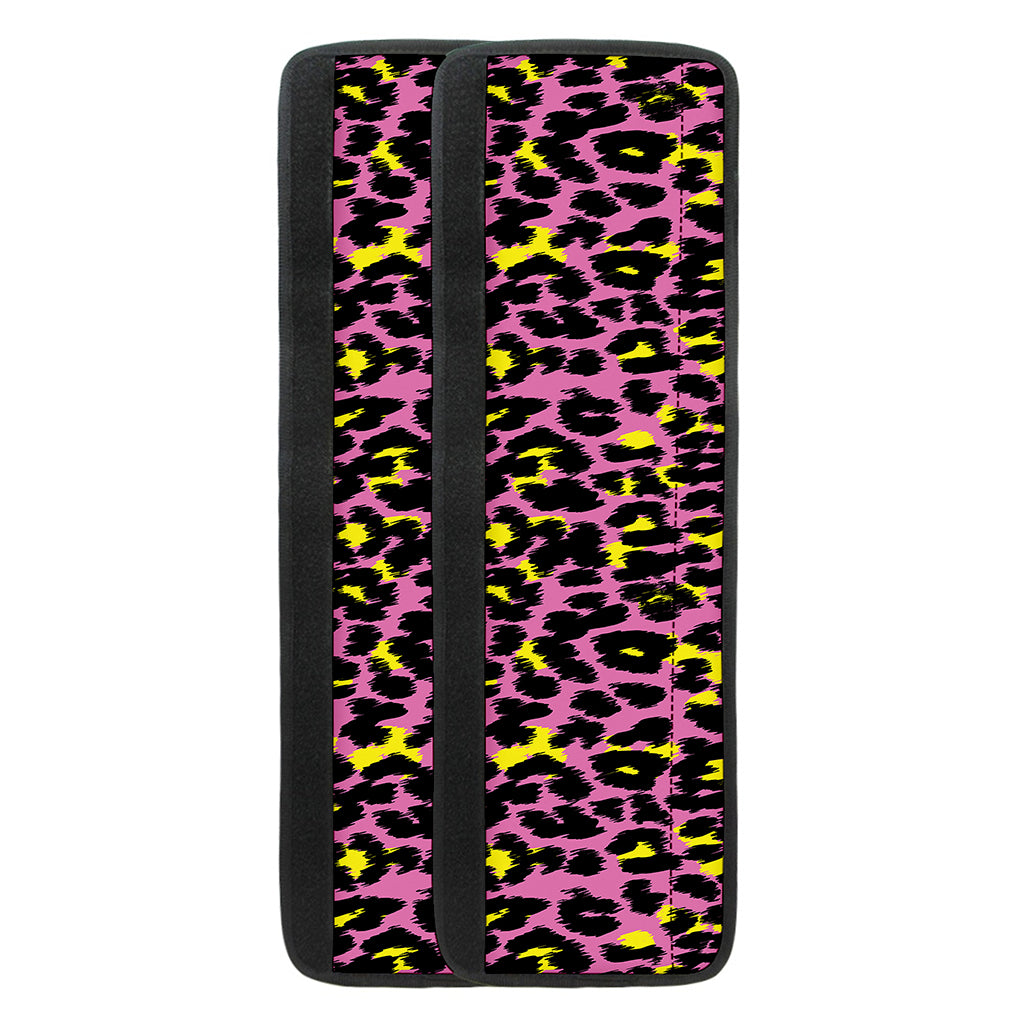 Pink And Yellow Leopard Print Refrigerator Handle Covers
