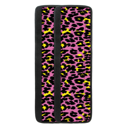 Pink And Yellow Leopard Print Refrigerator Handle Covers