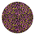 Pink And Yellow Leopard Print Round Blanket