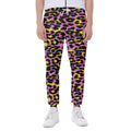 Pink And Yellow Leopard Print Joggers