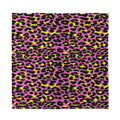 Pink And Yellow Leopard Print Silk Bandana