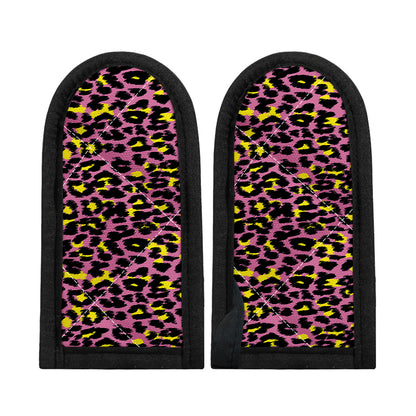 Pink And Yellow Leopard Print Skillet Handle Cover