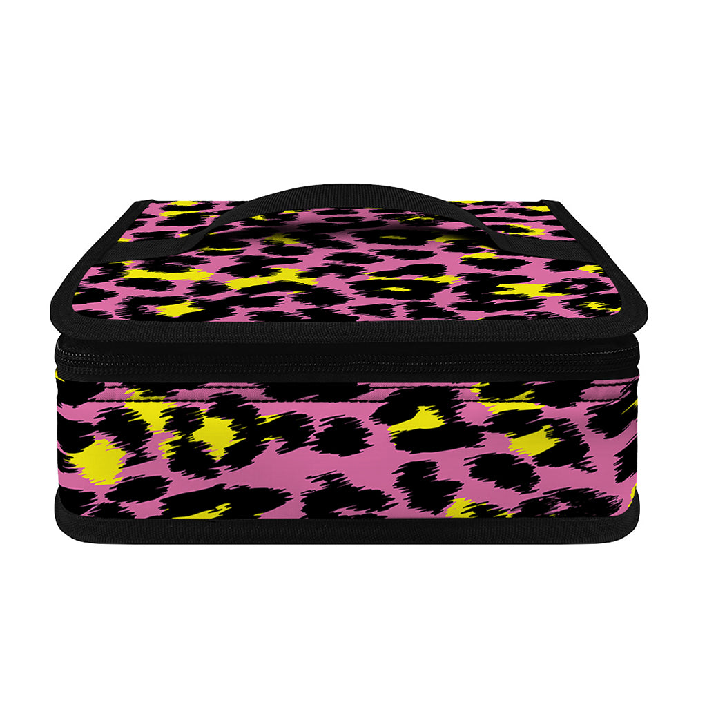 Pink And Yellow Leopard Print Small Lunch Bag