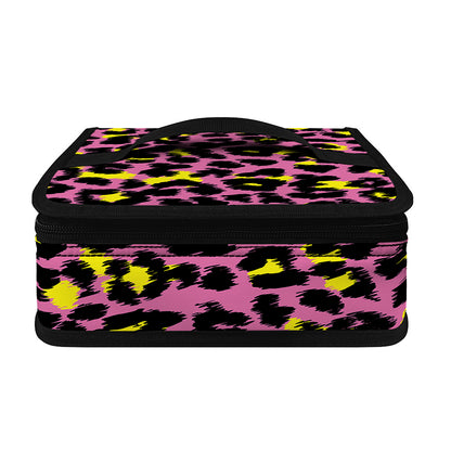 Pink And Yellow Leopard Print Small Lunch Bag