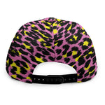 Pink And Yellow Leopard Print Snapback Cap