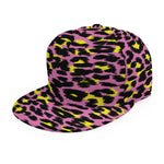 Pink And Yellow Leopard Print Snapback Cap