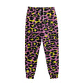 Pink And Yellow Leopard Print Sweatpants