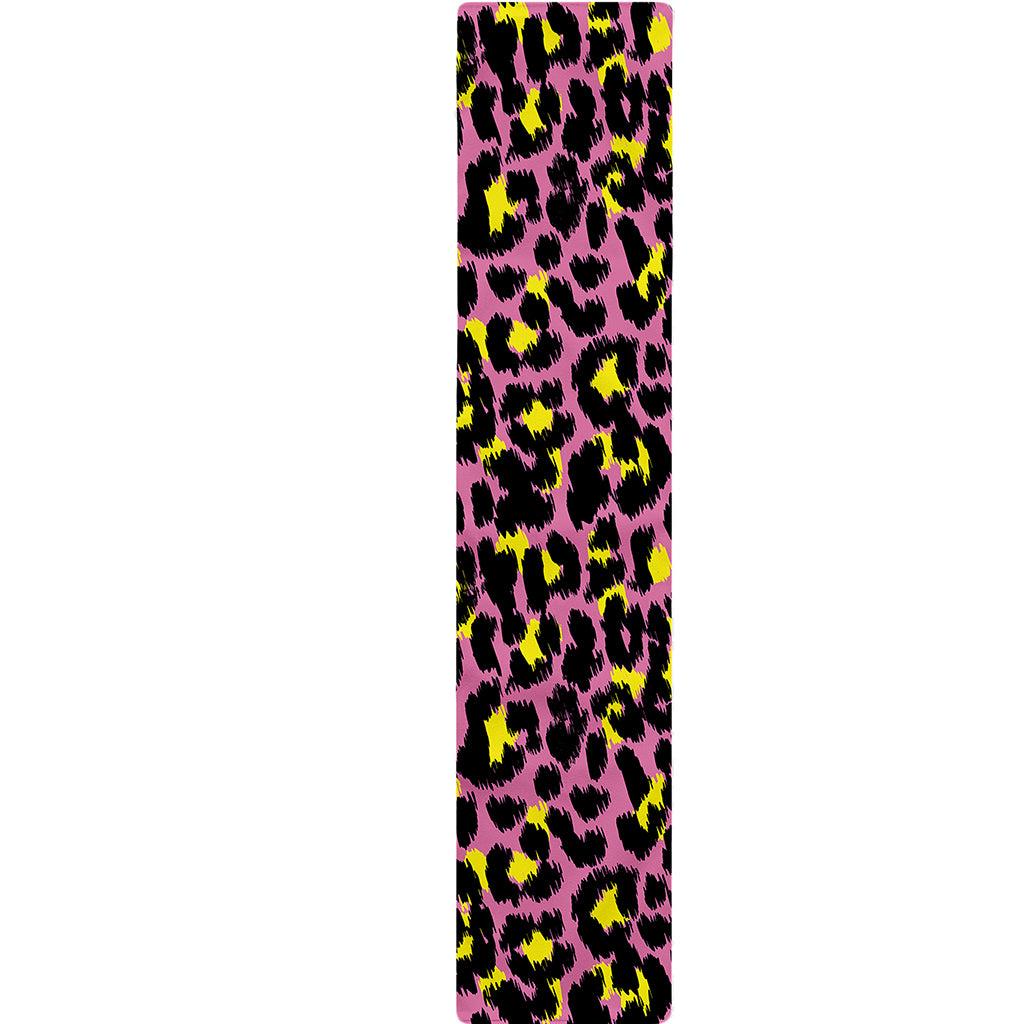 Pink And Yellow Leopard Print Table Runner