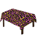 Pink And Yellow Leopard Print Tablecloth