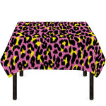 Pink And Yellow Leopard Print Tablecloth