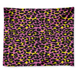 Pink And Yellow Leopard Print Tapestry