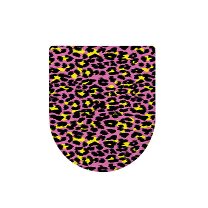 Pink And Yellow Leopard Print Toilet Lid Cover