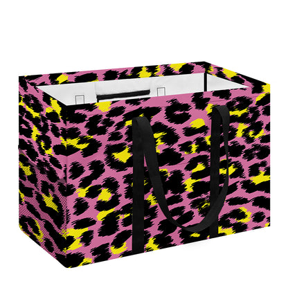 Pink And Yellow Leopard Print Utility Tote Bag