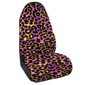 Pink And Yellow Leopard Print Waterproof Car Seat Cover