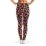 Pink And Yellow Leopard Print Women's Leggings