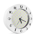 Pink And Yellow Macaron Pattern Print Alarm Clock