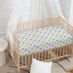 Pink And Yellow Macaron Pattern Print Baby Crib Sheet