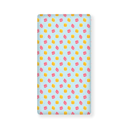 Pink And Yellow Macaron Pattern Print Baby Crib Sheet