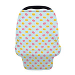 Pink And Yellow Macaron Pattern Print Baby Seat Cover