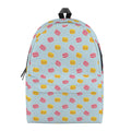 Pink And Yellow Macaron Pattern Print School Backpack