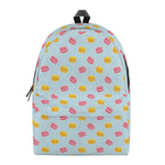 Pink And Yellow Macaron Pattern Print Backpack
