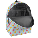 Pink And Yellow Macaron Pattern Print Backpack