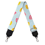 Pink And Yellow Macaron Pattern Print Bag Strap