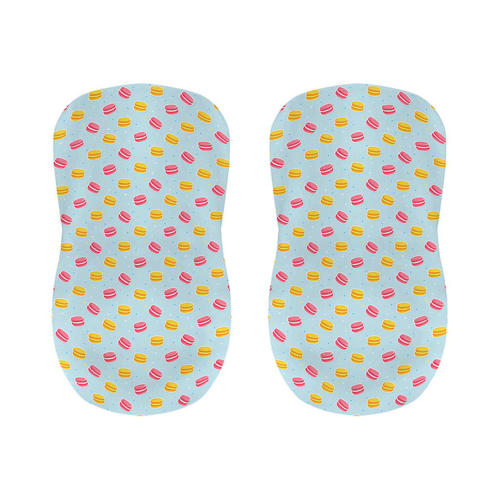 Pink And Yellow Macaron Pattern Print Bar Stool Covers