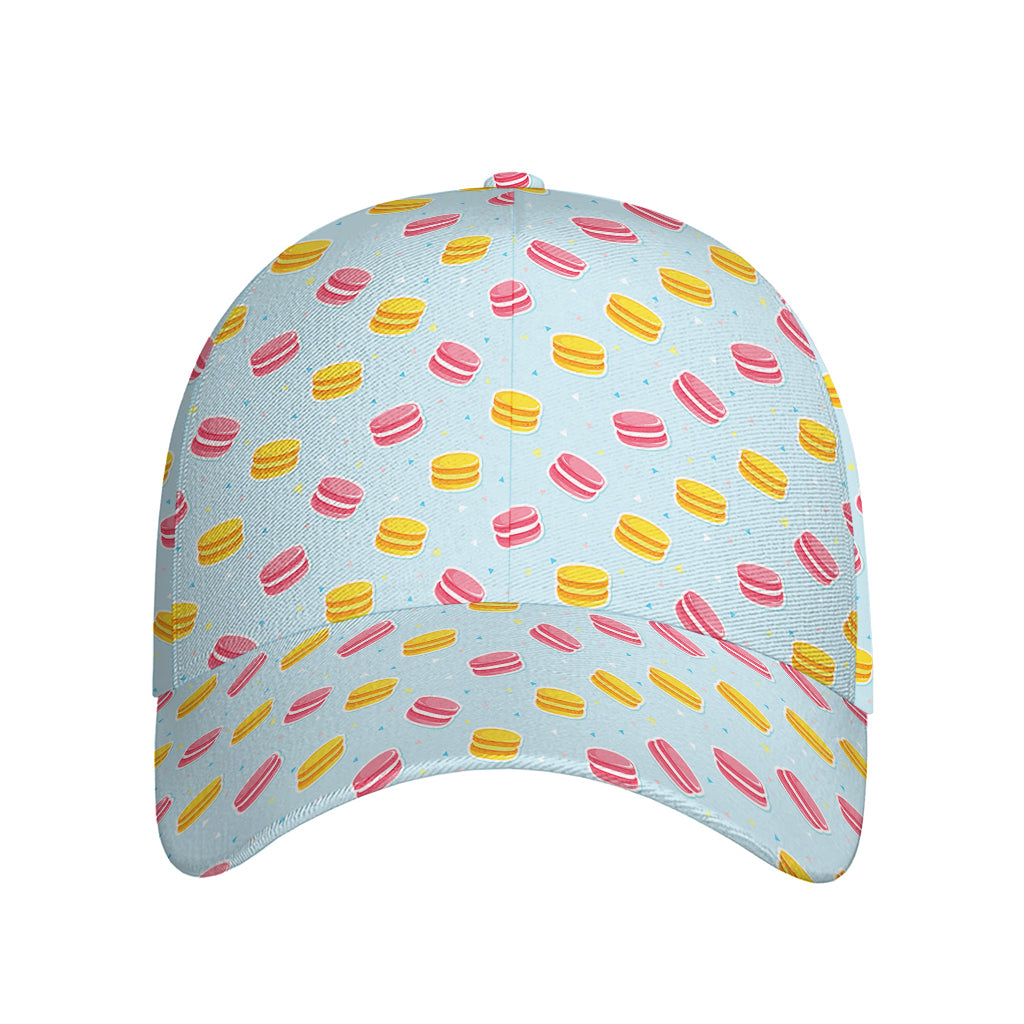 Pink And Yellow Macaron Pattern Print Baseball Cap