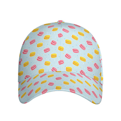 Pink And Yellow Macaron Pattern Print Baseball Cap