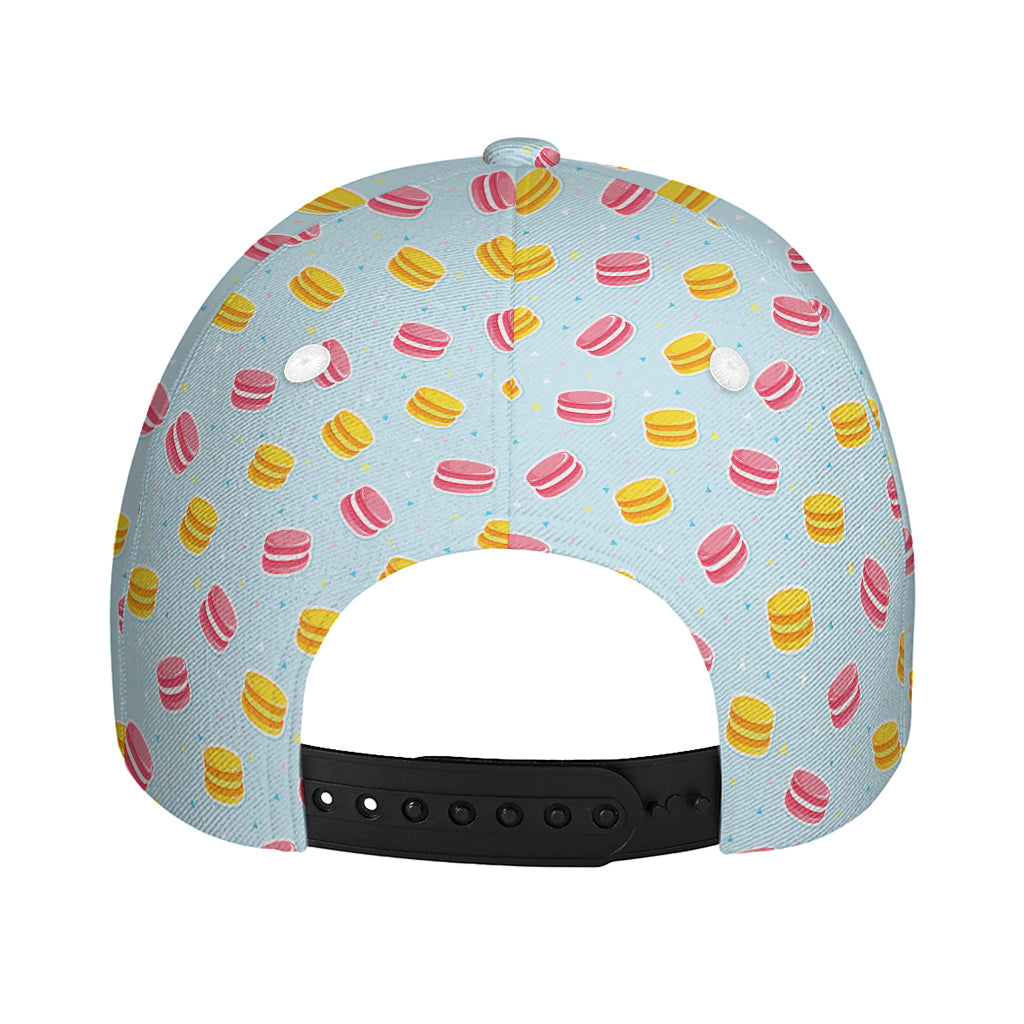 Pink And Yellow Macaron Pattern Print Baseball Cap
