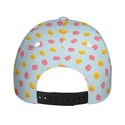 Pink And Yellow Macaron Pattern Print Baseball Cap