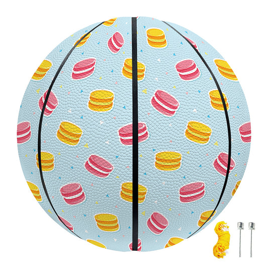 Pink And Yellow Macaron Pattern Print Basketball