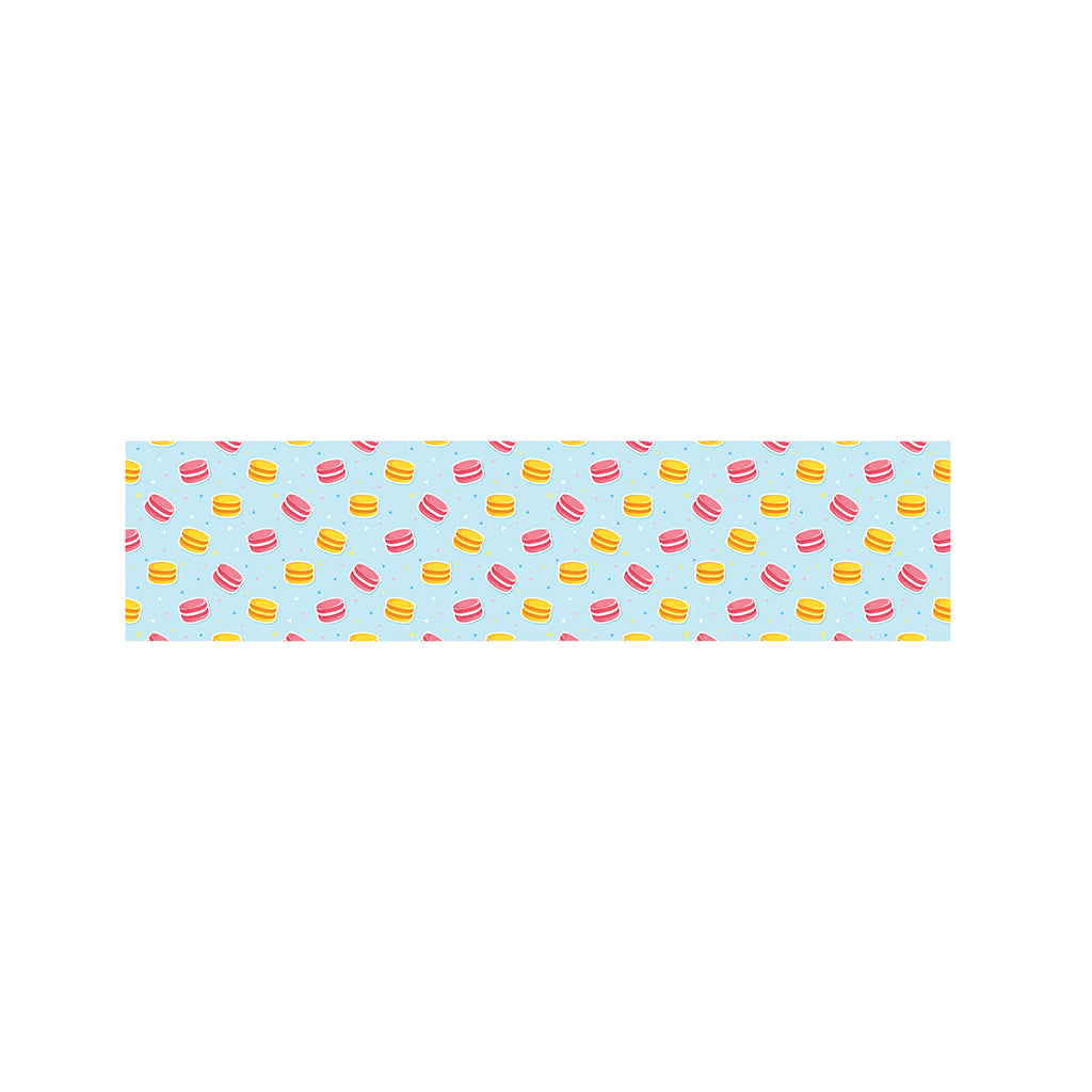Pink And Yellow Macaron Pattern Print Bed Runner