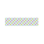 Pink And Yellow Macaron Pattern Print Bed Runner