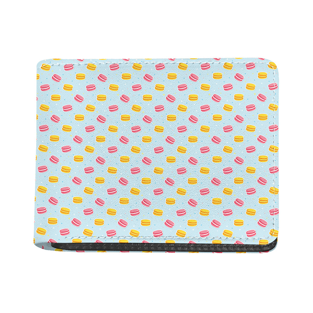 Pink And Yellow Macaron Pattern Print Bifold Wallet