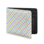 Pink And Yellow Macaron Pattern Print Bifold Wallet