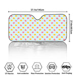 Pink And Yellow Macaron Pattern Print Car Windshield Sun Shade