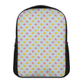 Pink And Yellow Macaron Pattern Print Casual Backpack