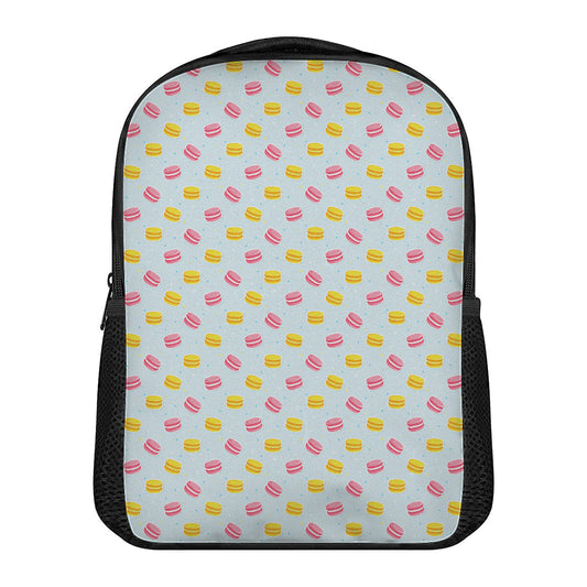Pink And Yellow Macaron Pattern Print Casual Backpack