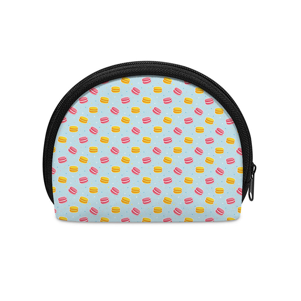 Pink And Yellow Macaron Pattern Print Coin Purse