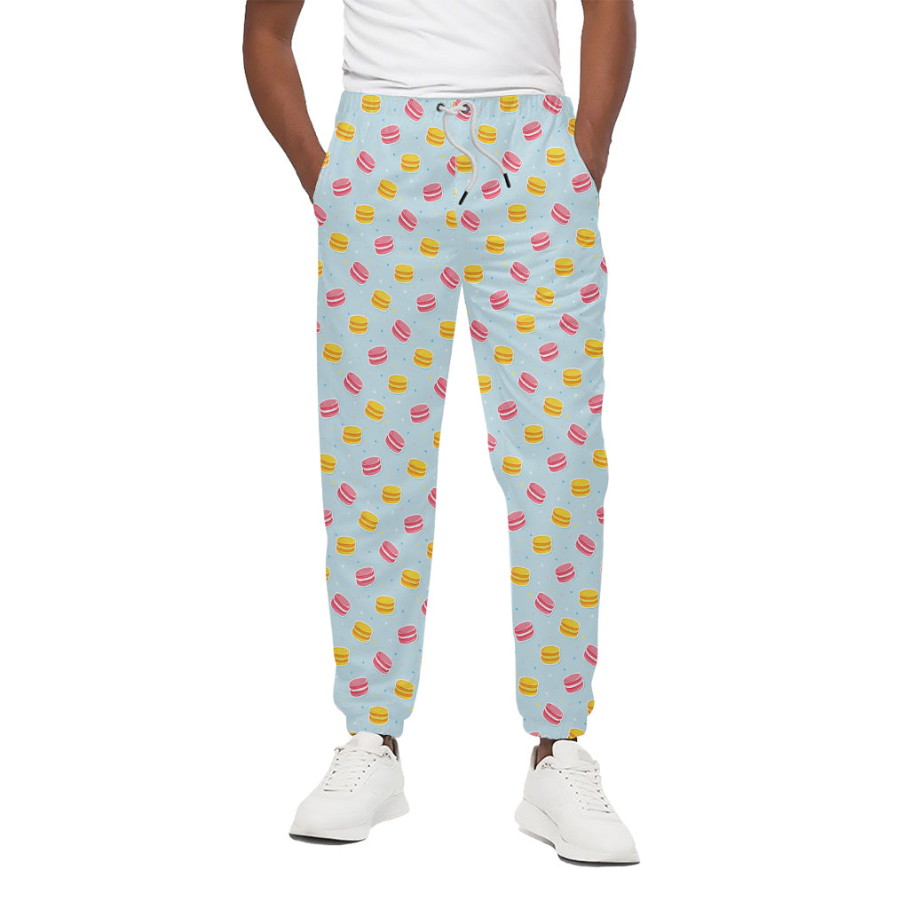 Pink And Yellow Macaron Pattern Print Cotton Pants