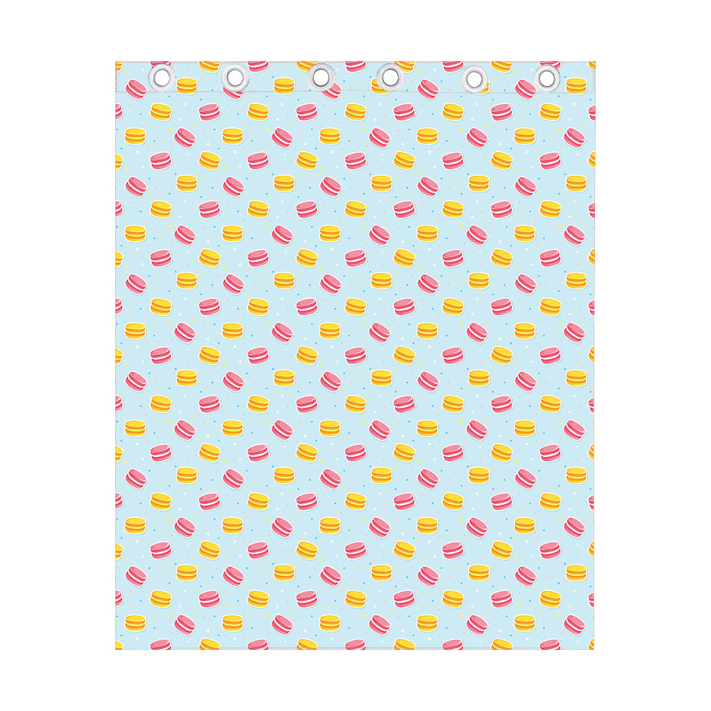 Pink And Yellow Macaron Pattern Print Curtain