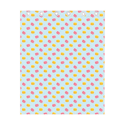Pink And Yellow Macaron Pattern Print Curtain