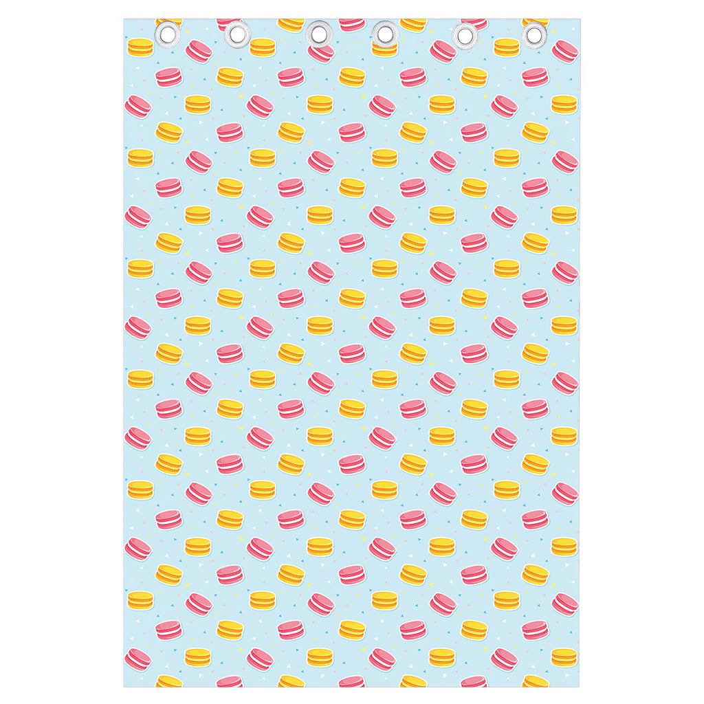 Pink And Yellow Macaron Pattern Print Curtain