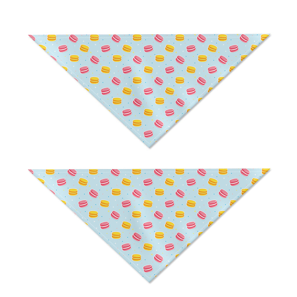 Pink And Yellow Macaron Pattern Print Dog Bandana