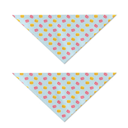 Pink And Yellow Macaron Pattern Print Dog Bandana