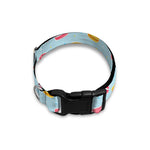 Pink And Yellow Macaron Pattern Print Dog Collar